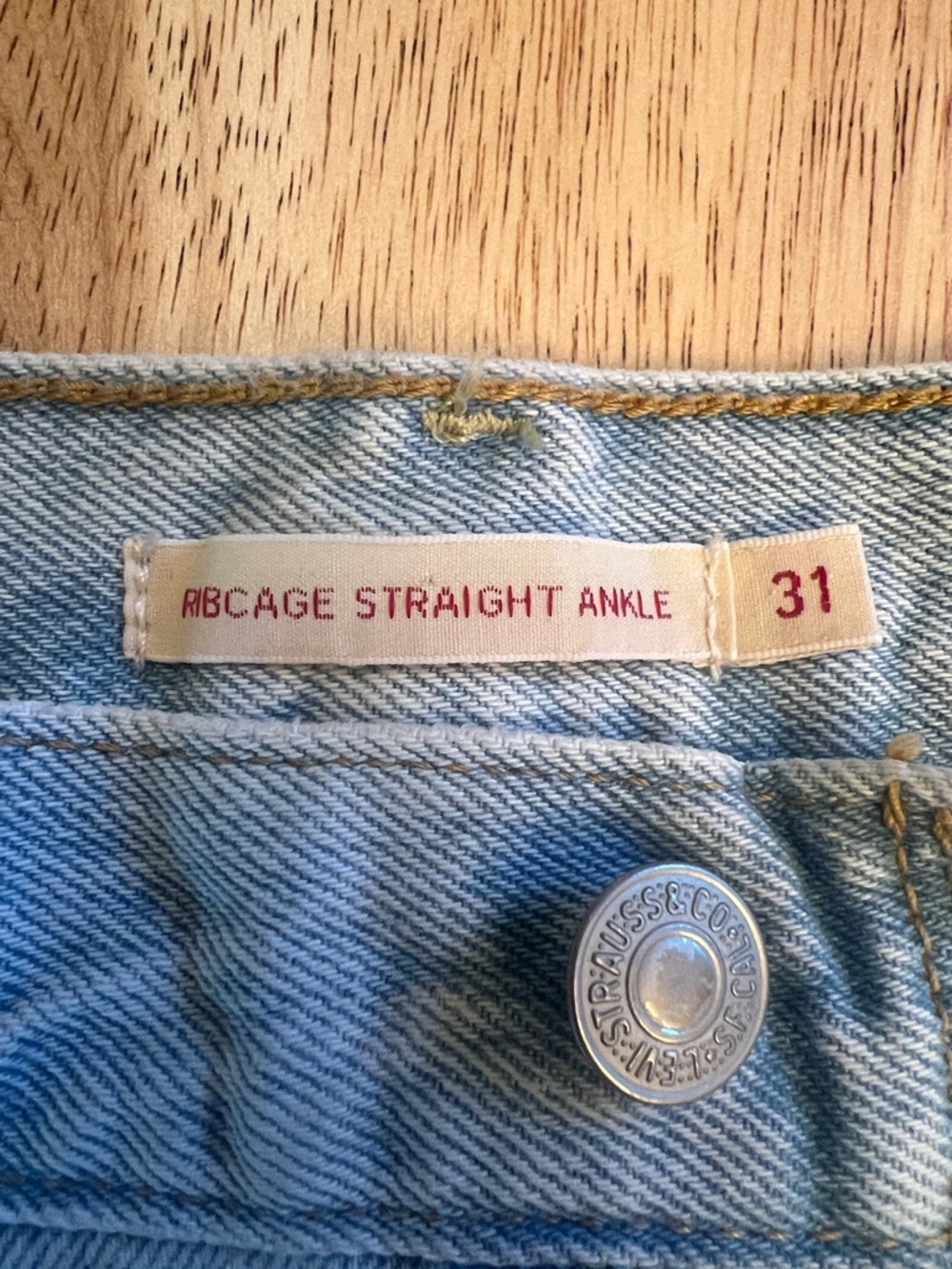 Levi's Ribcage Straight Ankle 100% Cotton Button-Fly women's size 31 - Picture 11 of 16